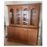 2 piece lighted china cabinet