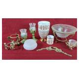 Pompei Italy Vase, Candle Holders, Frosted Glass