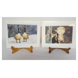 2 signed prints by Jim Taleski 'Snowbirds' and