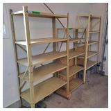 3 metal storage shelves