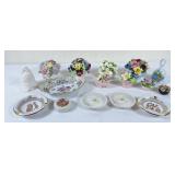 Lovely floral arrangements, bells, and other