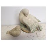 Pair of bird garden statues