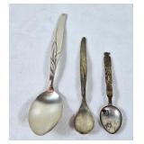 Trio of Sterling spoons