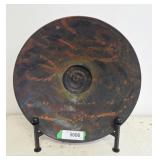 Elegant pottery art deco bowl on stand