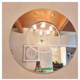 Large round mirror