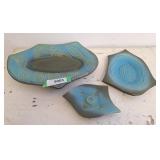 Trio of Lovely pottery platters