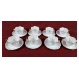 Shelley Fine Bone China 'Regency White' Tea Cups