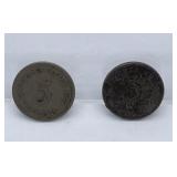 1875 German Empire 5 Pfennig Coin and Unknown
