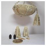 Slag glass hanging light *Needs Repairs*