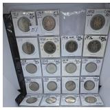 19 Canada 50 Cent Pieces Starting with the Year