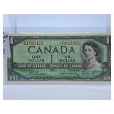 1954 Canada One Dollar Replacement Bill. Great