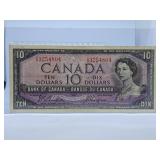 1954 Canada Ten Dollar Bill