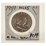 MS 1959-USA Silver 50 Cent Piece