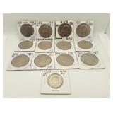 13 Choice Uncirculated USA Dollars-Various Years