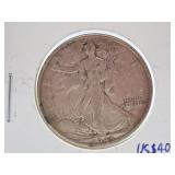 Extra Fine 1943 U.S.A. Half-Dollar Coin