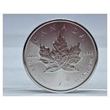 2021 .9999 Fine Silver 1 Oz Canada Five Dollar