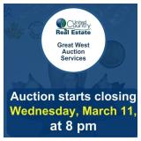 Auction begins to close Wednesday, March 11,