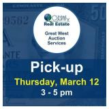 Pickup Thursday, March 12, 2026, at 3-5 pm