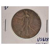 Extra Fine 1946 U.S.A. Half-Dollar Coin