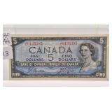 1954 Canada $5 Bill