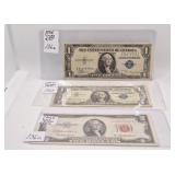 1935, 1957 USA Silver Certificates $1 bills and