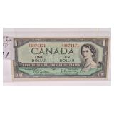 1954 Canada $1 Bill- R/Y Uncirculated