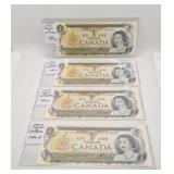 4 in a row or sequence 1973 Choice Uncirculated