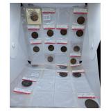 14 British Half Pennies Starting with the Year