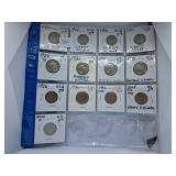 13 U.S.A. Nickels Starting with the Year 1900.