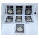 Seven Choice Uncirculated Canada One Dollar Coins