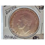 Mint State 1939 Canada One Dollar Coin with Die