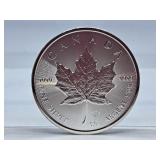 2021 .9999 Fine Silver 1 Oz Canada Five Dollar