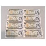 Eight in a Row Choice Uncirculated Canada 1973 One