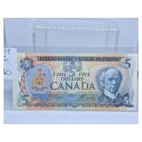 1979 Choice Uncirculated Canada Five Dollar Bill