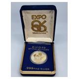 The 1986 World Exposition .999 Fine Silver