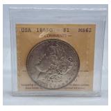 ICCS Graded Mint State 1885 U.S.A. One Dollar