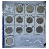 12 Uncirculated Canada One Dollar Coins Starting