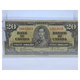 1937 Canada Twenty Dollar Bill