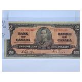 1937 Canada Two Dollar Bill