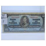 1937 Canada Five Dollar Bill