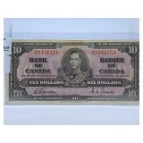 1937 Canada Ten Dollar Bill