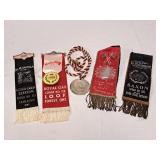 Vintage Odd Fellows Medallion & Pins & Ribbons