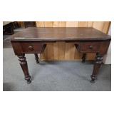 Vintage desk with 2 drawers. 48" l x 28 1/2" w x