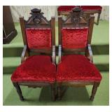 Vintage Gothic Chairs (Pair) ï¿½ Ornate Wood &