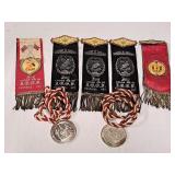 Vintage Odd Fellows Medallions & Pins & Ribbons