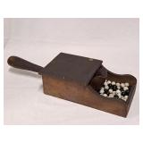 Handcrafted Wood Ballot Box w/White and Black