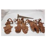 Vintage Leather Sandals & Vintage Signal Horn