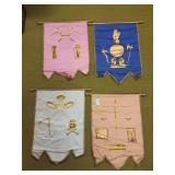 Vintage Oddfellows Hanging Banners
