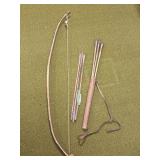 Wood Bow, Quiver & Wood Arrows