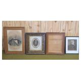 Vintage ancestors pictures with lovely frames.